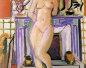 亨利马蒂斯 - 壁炉前的裸体女人
